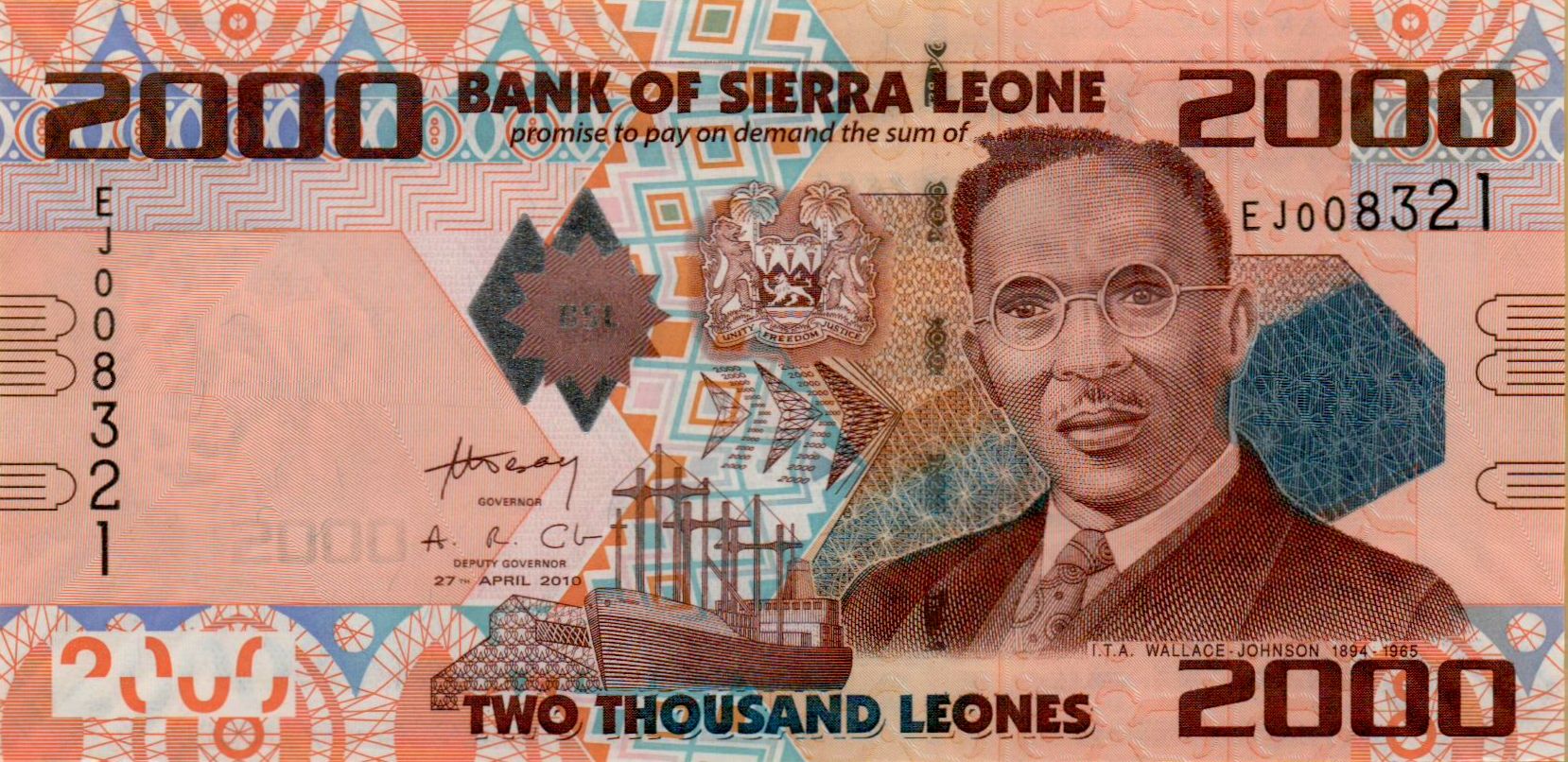 Sierra Leone 2000 2010 UNC P-31/a